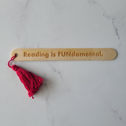 "Reading is FUNdamental." popsicle bookmark