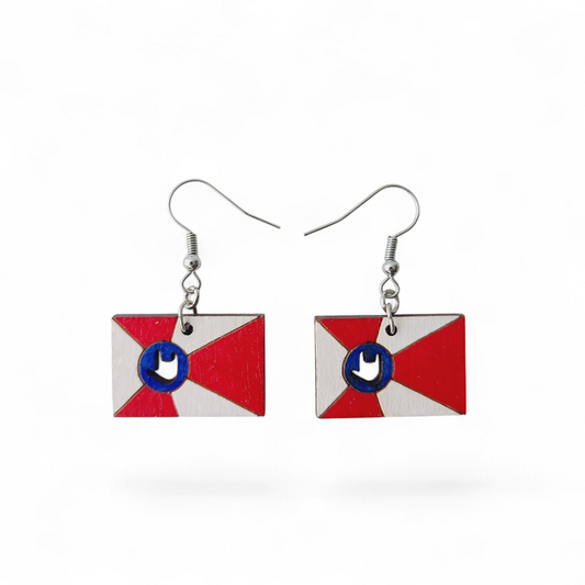"I Love You, Wichita Flag" earrings