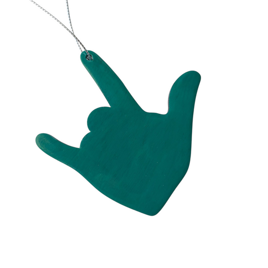 "I Love You (Green)" ornament