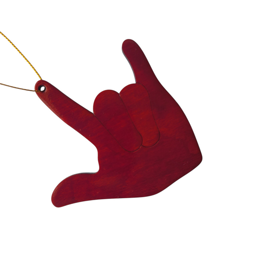 "I Love You, Red and Blue Stars" ornament