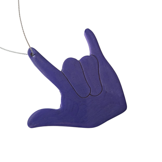 "I Love You (Purple)" ornament