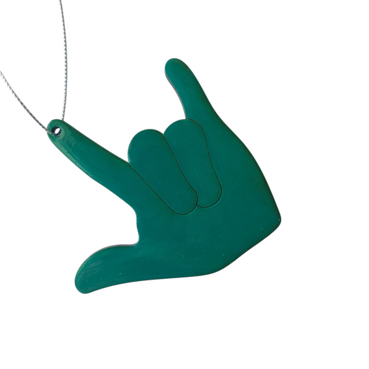 "I Love You (Green)" ornament