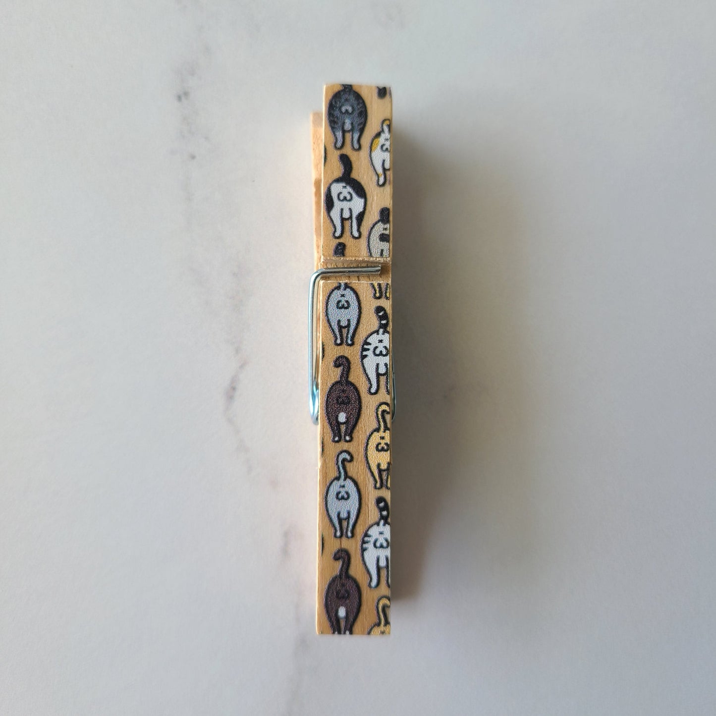 Cat Butts Wooden Clothespins