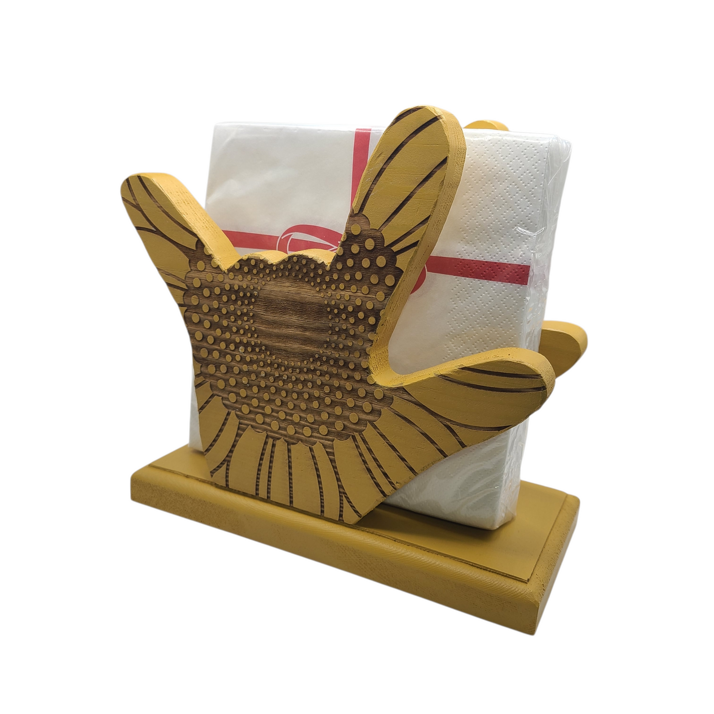 NAPKIN HOLDER - Yellow Sunflower (Big)