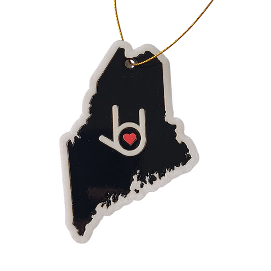 "I Love You, Maine (Black/White/Red)" ornament