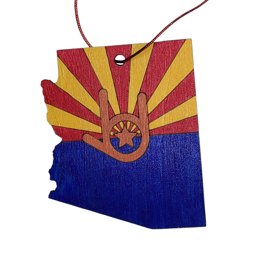 "I Love You, Arizona Flag" ornament