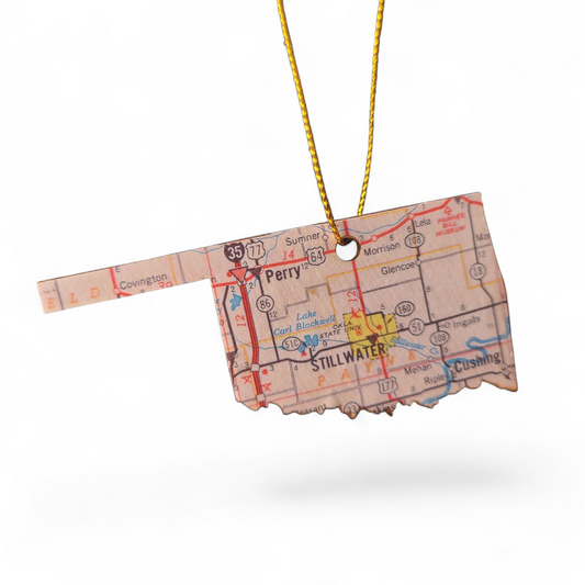 Stillwater, Oklahoma Map Ornament