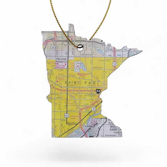 MINNESOTA - "Metro Deaf School in St. Paul" Map Ornament