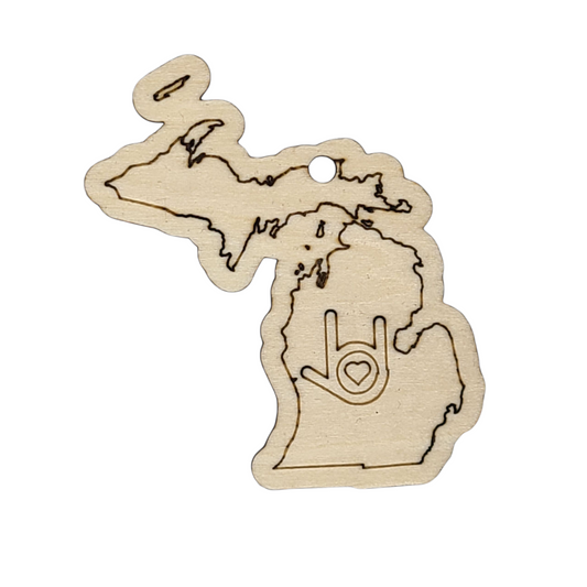 "I Love You, Michigan" ornament