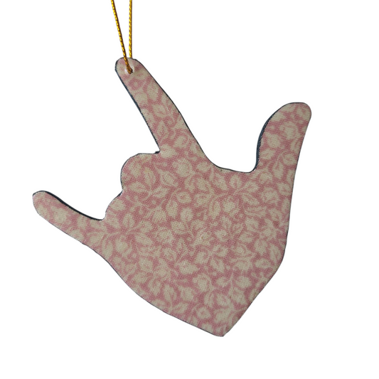 "I Love You, Pink Vines" ornament