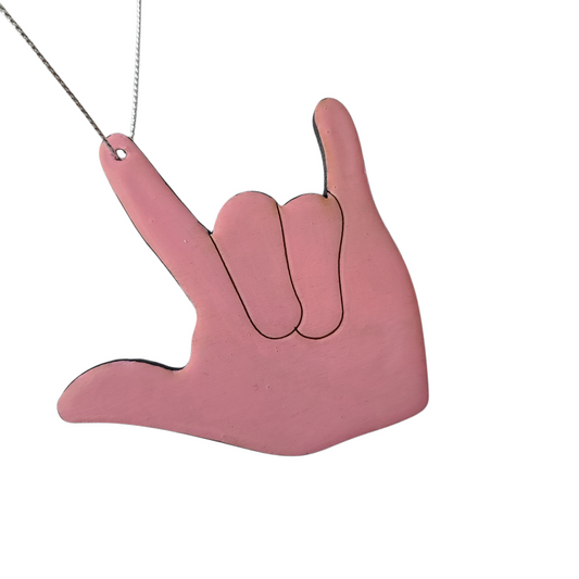 "I Love You, Girl Baby Feet" ornament