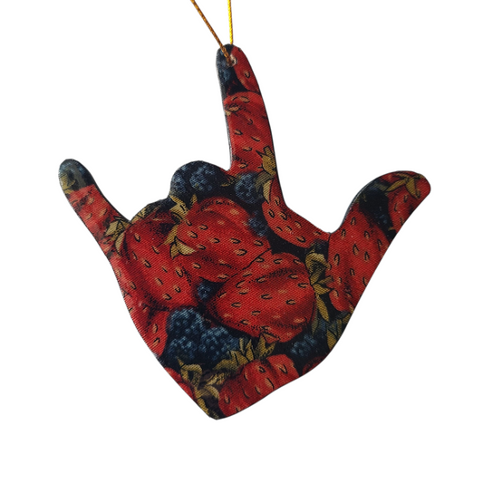 "I Love You, Strawberries & Blueberries" ornament