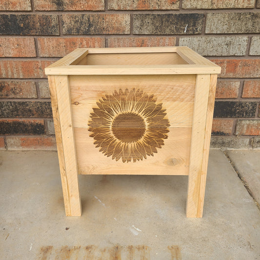 Sunflower Cedar Planter Box
