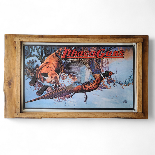 TIN SIGN - Ithaca Guns by Lynn Bogue Hunt