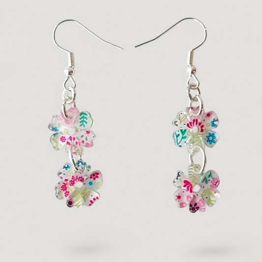 "Springtime Flowers Chain" earrings