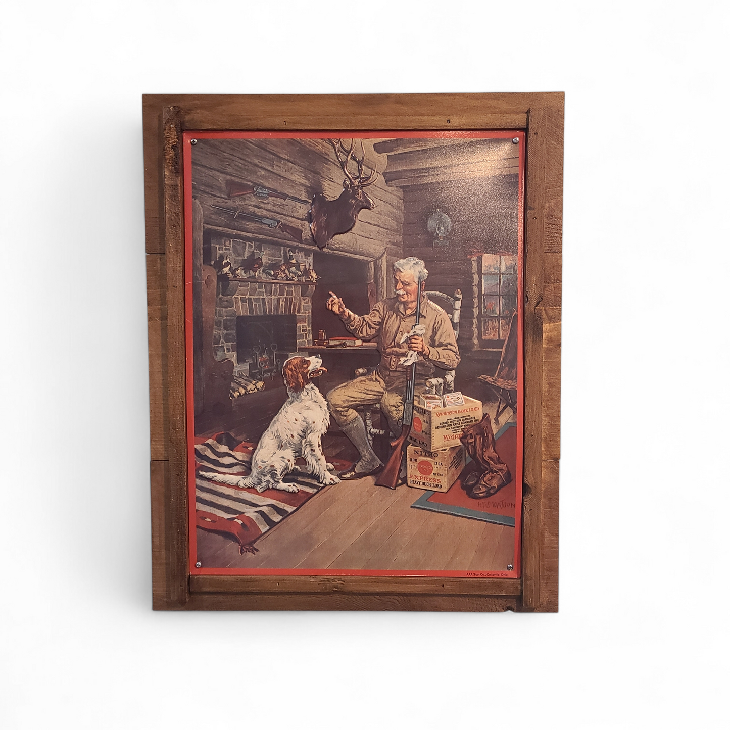 TIN SIGN - 1927 Remington Arms Co. by Henry Summer Watson