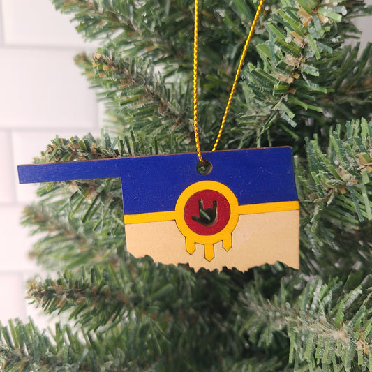 "I Love You Tulsa Flag" ornament