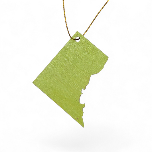 WASHINGTON, DC - "Gallaudet University / Model Secondary School for the Deaf / Kendall Demonstration Elementary School" Map Ornament