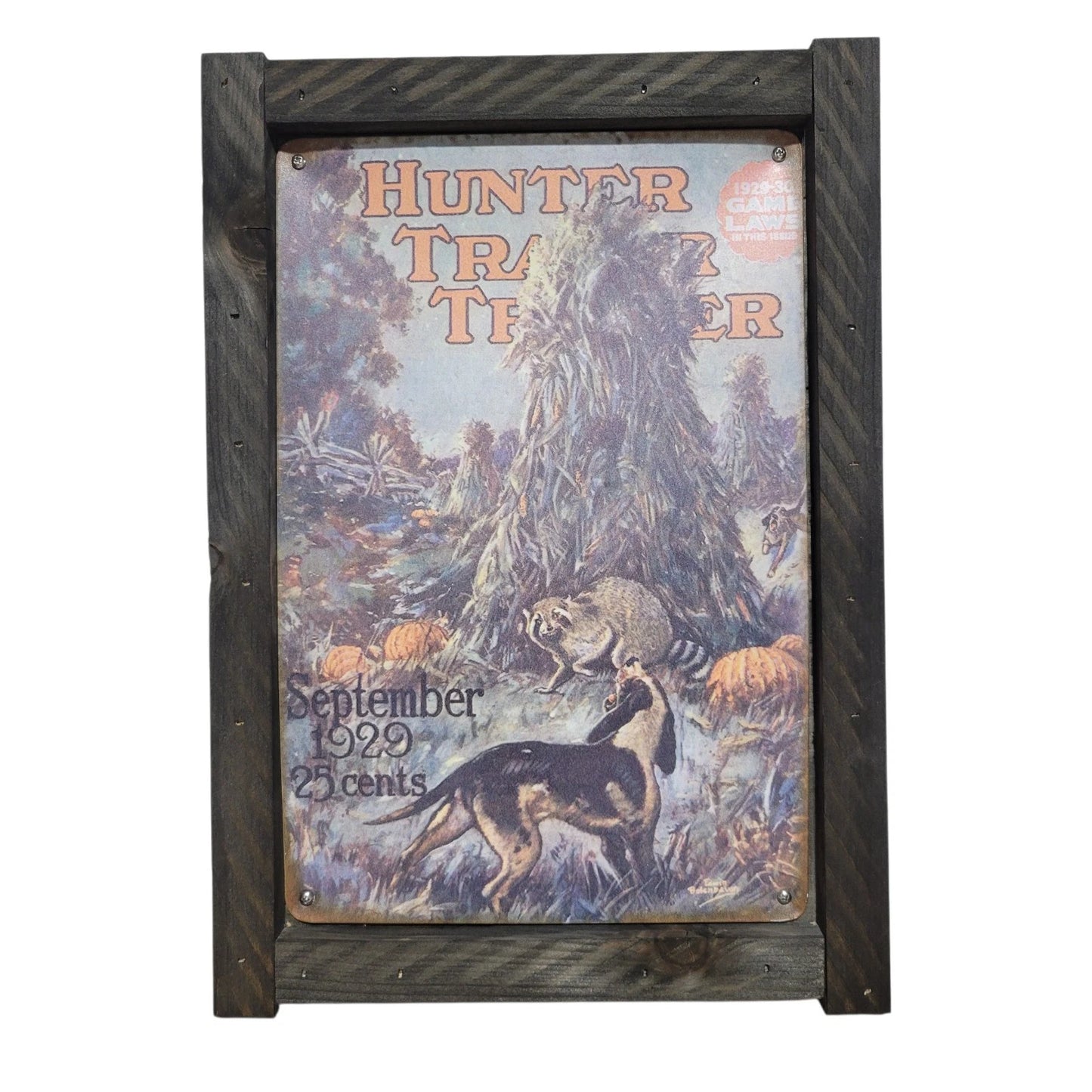 TIN SIGN - Hunter Trader Trapper Magazine (September 1929)