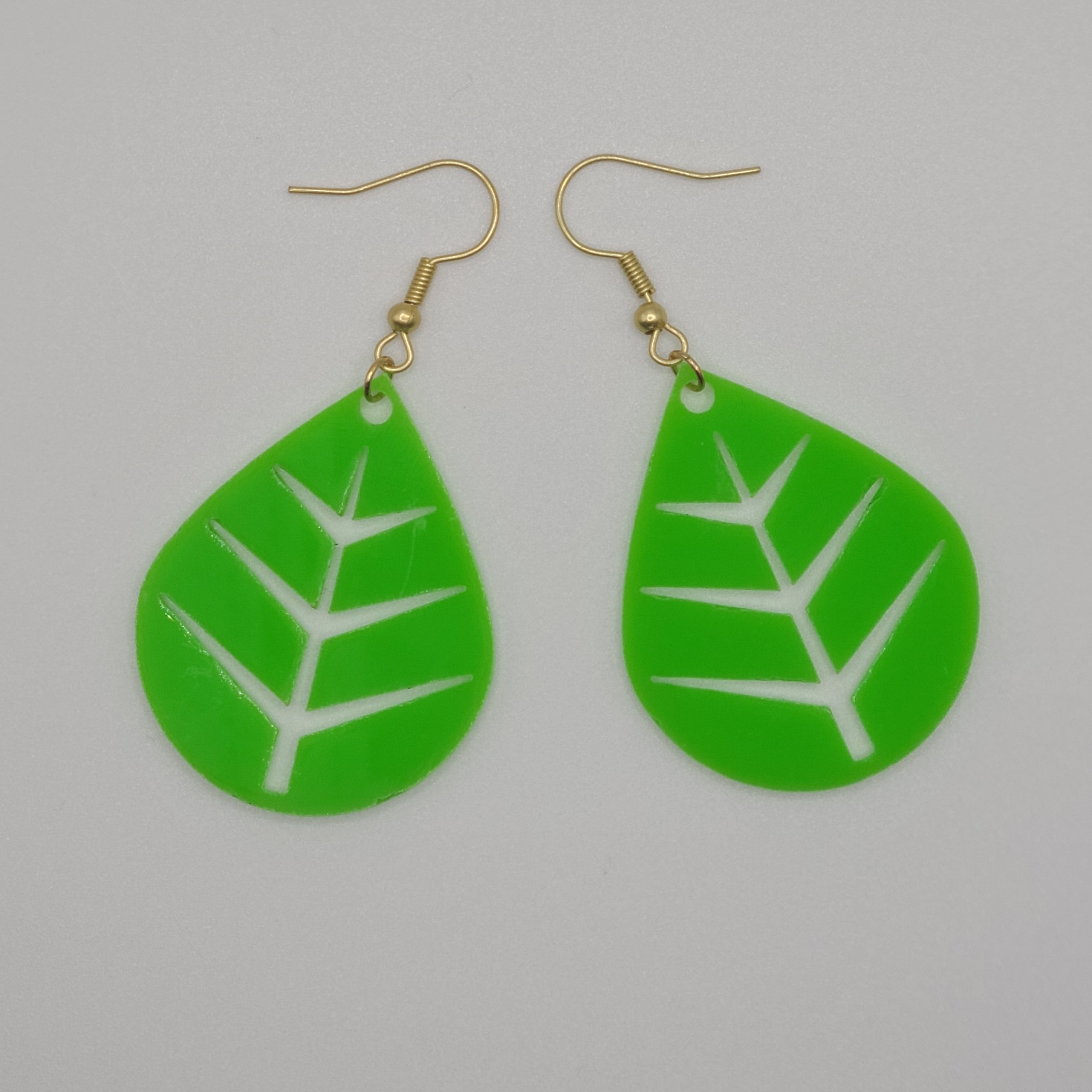 Handmade Leaf Teardrop Earrings - Copper Filigree Dangle Earrings For Women, Rose Gold Style