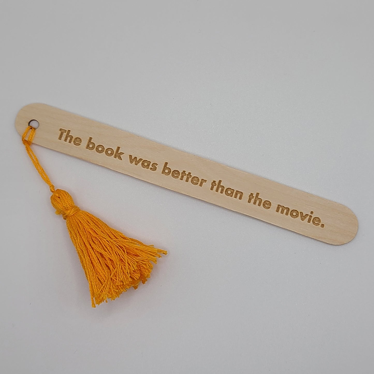 "The book was better than the movie" popsicle bookmark